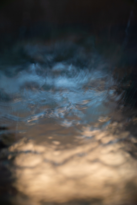 abstract photoggraph of lights in a heavy storm